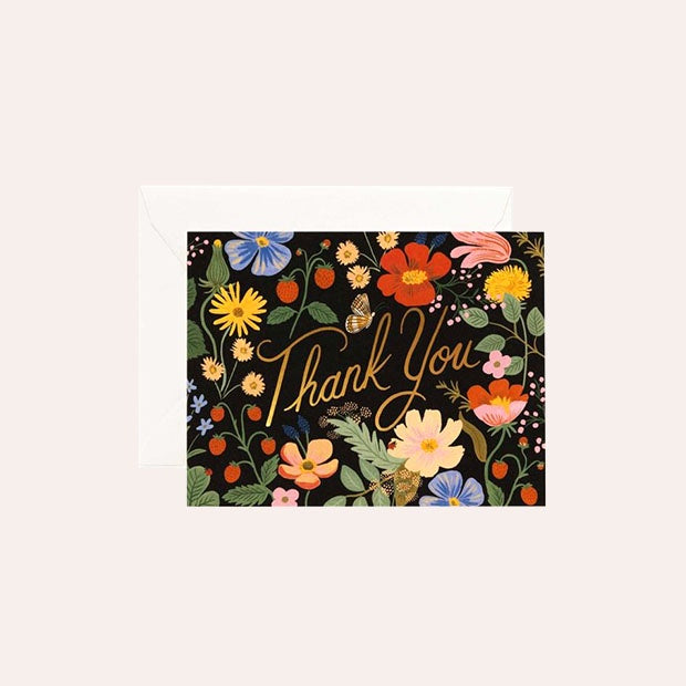 Rifle Paper Co - Single Card - Strawberry Fields Thank You