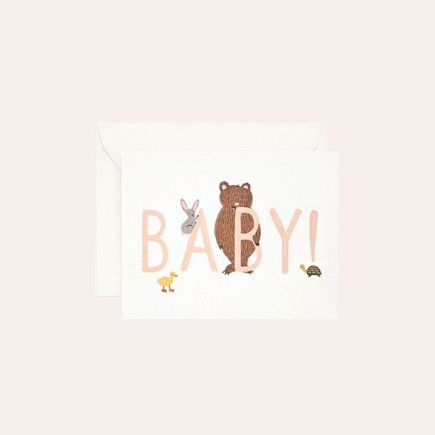 Rifle Paper Co - Single Card - Baby! Peach