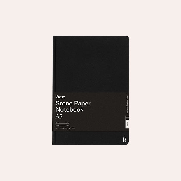 Karst - A5 Hard Cover Notebook - Ruled - Black