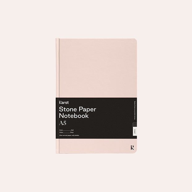 Karst - A5 Hard Cover Notebook - Ruled - Peony