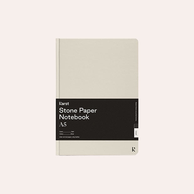 Karst - A5 Hard Cover Notebook - Ruled - Stone