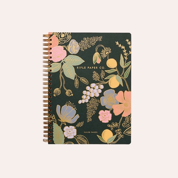 Rifle Paper Co - A5 Spiral Notebook - Ruled - Colette