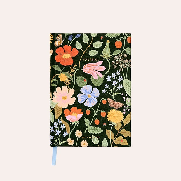 Rifle Paper Co - Fabric Journal - Ruled - Large - Strawberry Fields